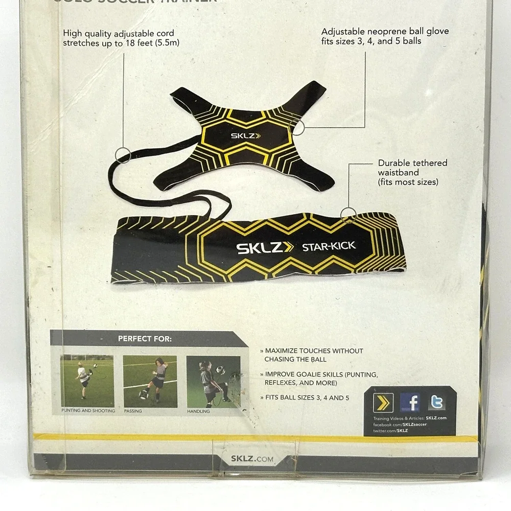 SKLZ Star-Kick Solo Soccer Trainer Futbol Training Aid Fits Ball Sizes 3 4 5 NOB